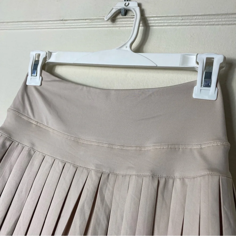 Goldhinge champagne rose gold pleated skort skirt womens XS tennis_3